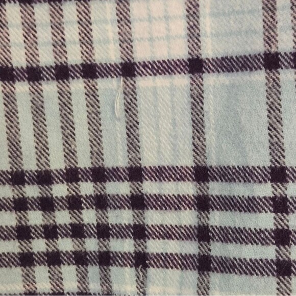 Under Armour Y2K Blue/Purple Plaid Pearl Snap Button Down Flannel Top Size L - Picture 13 of 14